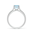 thumbnail image 2 of ANGARA Natural Solitaire 1.35 ct Aquamarine Split Shank Engagement Ring in 14K White Gold for Women (Size-8x6mm) | March Birthstone, Anniversary, Jewelry Gift for Women | Natural Aquamarine Ring, 2 of 9