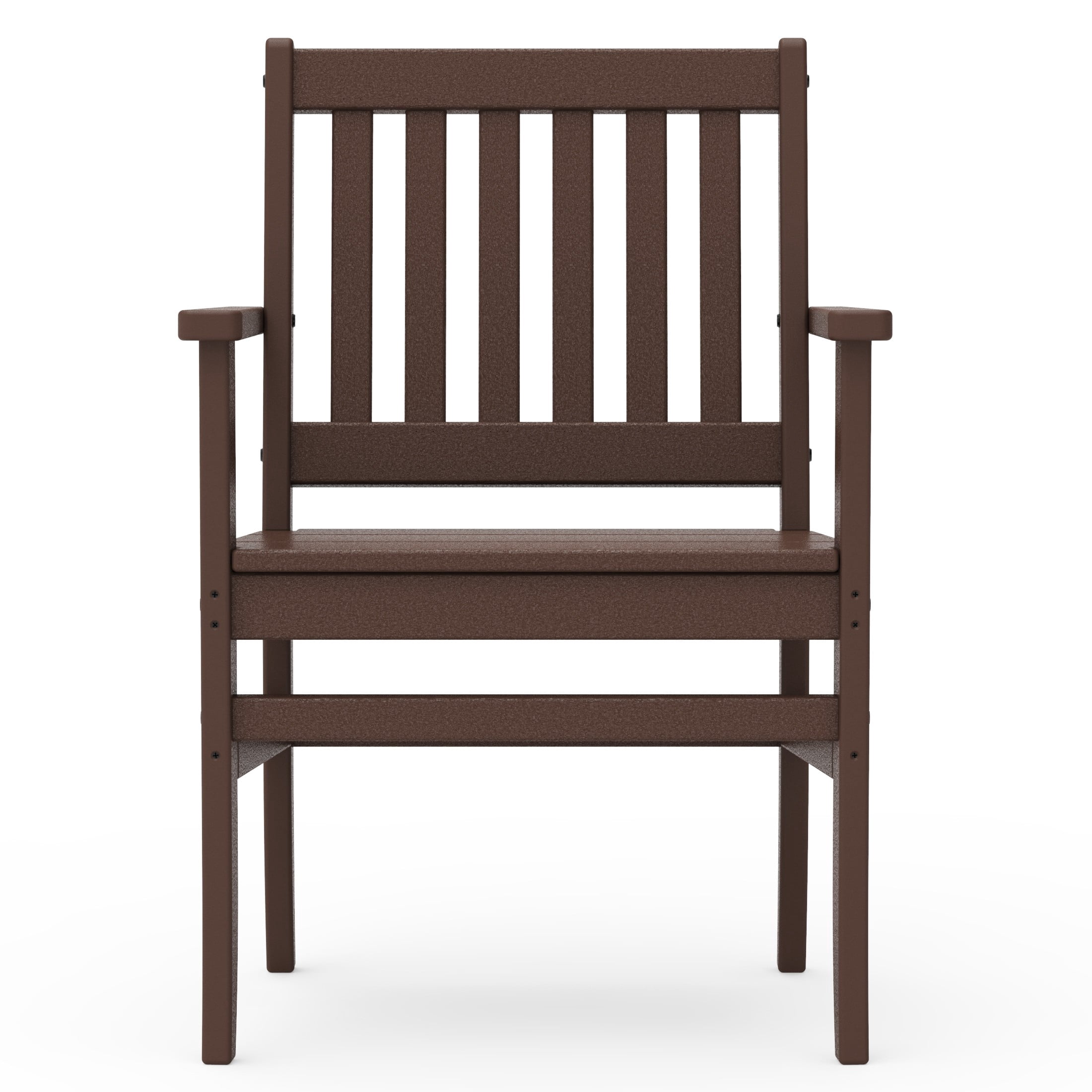 Better Homes & Gardens by POLYWOOD Southlake Outdoor Dining Arm Chair (2 Chairs), All-Weather HDPE, Patio Seat, Mahogany