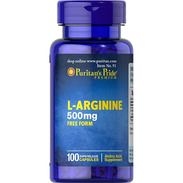 Puritan's Pride LArginine 500 mg 100 Capsules
