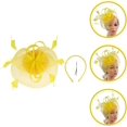 thumbnail image 4 of White Fascinator Fashion Headbands Fascinators Hat Flower Mesh Ribbons, 4 of 5