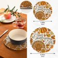 thumbnail image 2 of SKYSONIC 2 pcs Turkey Pumpkin Retro Pot Holders Trivets, Heat Resistant Trivets,Happy Thanksgiving Day Cotton Thread Weave Mats for Hot Pads Pans Pot Bowl Teapot, 2 of 7