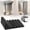 Black, variant on Silicone Trash Can Wall Protector Bumper for Round Garbage Bins No Drill Kitchen Floor
