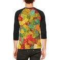 thumbnail image 2 of Halloween Candy Gummy Bears Mens Raglan T Shirt White-Black MD, 2 of 2