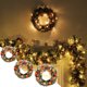 thumbnail image 1 of Fiudx Corona Navideña con Luces Led Brillantes, Hecha de Pvc Artificial, Luces Multicolor, Ideal para Interiores y Exteriores, Ideal para Puertas y Ventanas, 30 X 30 Cm, 40 X 40 Cm y 50 X 50 Cm., 1 of 7