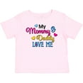 thumbnail image 3 of Inktastic My Mommy and Daddy Love Me with Hearts Boys or Girls Baby T-Shirt, 3 of 5