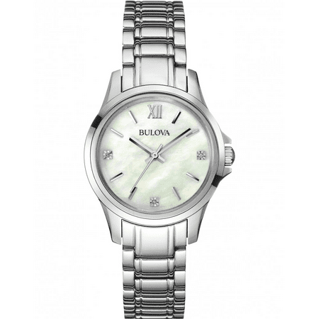 Bulova Women's Diamond 96P152 Silver Stainless-Steel Quartz Watch