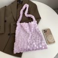 thumbnail image 2 of Bolsa de hombro grande con diseño de corazón de felpa cálida para mujer (B púrpura) Likrtyny Para Estrenar, 2 of 9