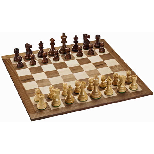 Limited Quantity Staunton Themed Chess Set Weighted Pieces Wood Board 
