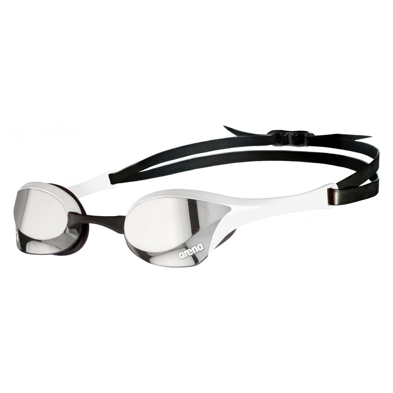 White Arena Cobra Swipe Ultra Mirror Swimming Goggles Advanced Anti Fog Lense 