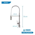 thumbnail image 3 of Kit de Tarja de Acero Inox con Mezcladora Monomando MEER Faucets by CNX TS5945SC2 MZM8116F CANS-002, 3 of 8