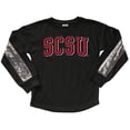 thumbnail image 2 of Girls Youth Gameday Couture  Black St. Cloud State Huskies Guess Who's Back Long Sleeve T-Shirt, 2 of 3