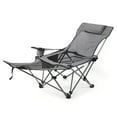 thumbnail image 1 of Silla de camping plegable 2 en 1 reclinable ajustable portátil Labymos  Sillón reclinable al aire libre, 1 of 7
