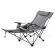 thumbnail image 1 of Irfora Silla de camping plegable 2 en 1, sillón reclinable ajustable portátil con reposapiés extraíble para acampar, pescar, picnics en la playa Irfora Sillón reclinable al aire libre, 1 of 7
