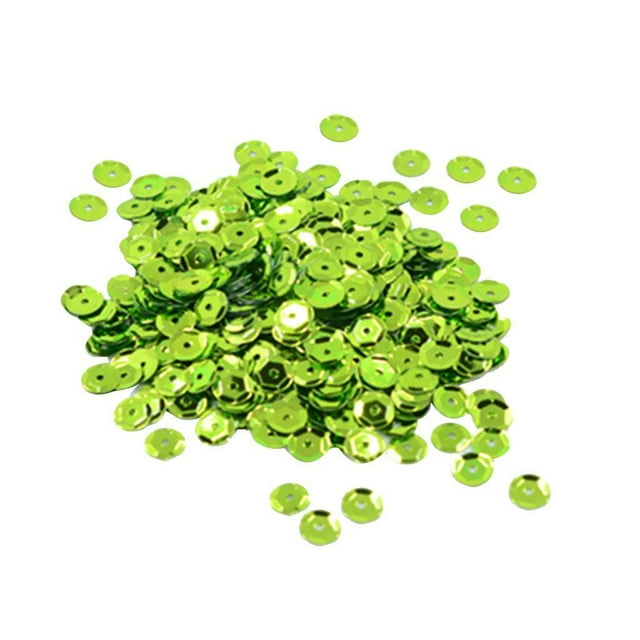maskred Vibrant 400 Pcs Rondes en Vrac Sequins Couture Embellissement 7mm Vert 1ensemble
