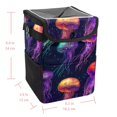 thumbnail image 5 of Jellyfish Mini Car Trash Can with Foldable Lid, Leak-proof Design and Hanging Storage Bag for Auto - Car Trash Can, 5 of 6