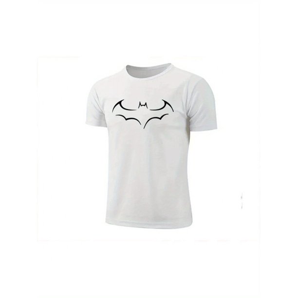 2025 Oversize Men Loose Tee Fashion Bat Print Men's Short Sleeve T-shirt Summer New Male Casual Tshirt