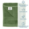 thumbnail image 3 of Dan River Washcloth for Face 12 pack Soft Absorbent and Quick Drying Durable Cotton Face Towel - Green, 3 of 8