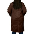 thumbnail image 3 of Panda Uniform by HeedFit Unisex 40" Lab Coat, 8XL, Chocolate, 3 of 7