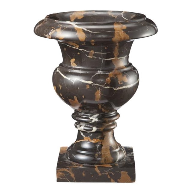 Selene Style Small Planter, Black & Gold Marble
