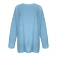thumbnail image 5 of Womens Long Sleeve Tops Plus Size Loose Fit T Shirts Round Neck Casual Solid Color Top Comfy Basic Clothes Spring Tops for Women 2026, 5 of 5