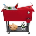 thumbnail image 2 of Multi-functional 80QT Red Cooler with Black Square Legs and Integrated Drainage Pipe for Incubator and Freezer Use, 2 of 12