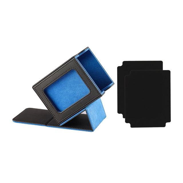 MERIGLARE Card Deck Box Card Case Card Protector Collectible Cards Container Deck Case Black Blue
