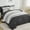 Grey-King, variant on Brown Queen Size 7 Piece Striped Bed-in-a-Bag Bedding Set