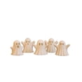 thumbnail image 2 of Mini Resin Ghost Figurines, 5 Pack White Hollow Face Statues with Varied Spooky Poses, Halloween Tiered Tray Decorations for Tabletop, Mantel, Shelf, Desk & Seasonal Party Displays, 2 of 7