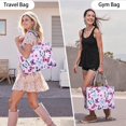 thumbnail image 6 of Large Capacity Tote Bag,Pink Butterfly Pattern Handbag Fashion Luxury Tote Bag,15.7"x13"x 5.1" Inches,Laptop Compatible, 6 of 6
