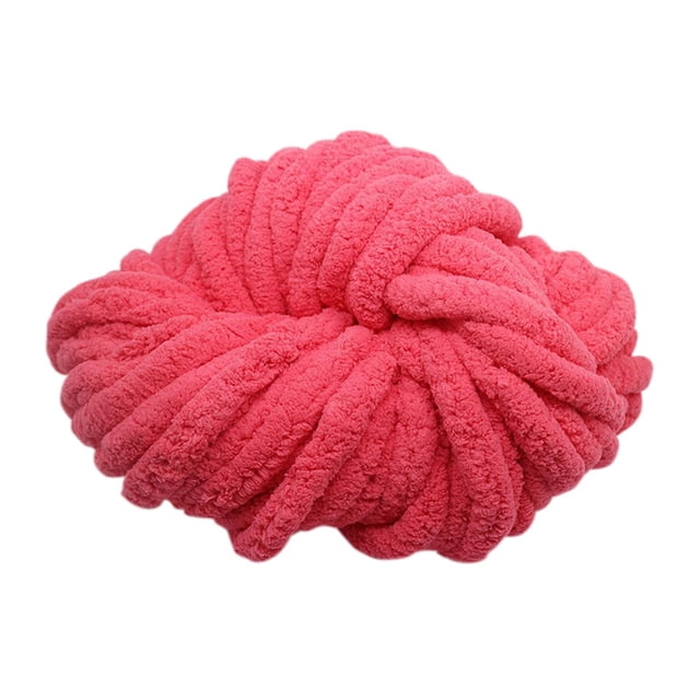 Hilo de chenilla grueso, lavable, calibre 7, fibra acrílica, grueso. Rojo