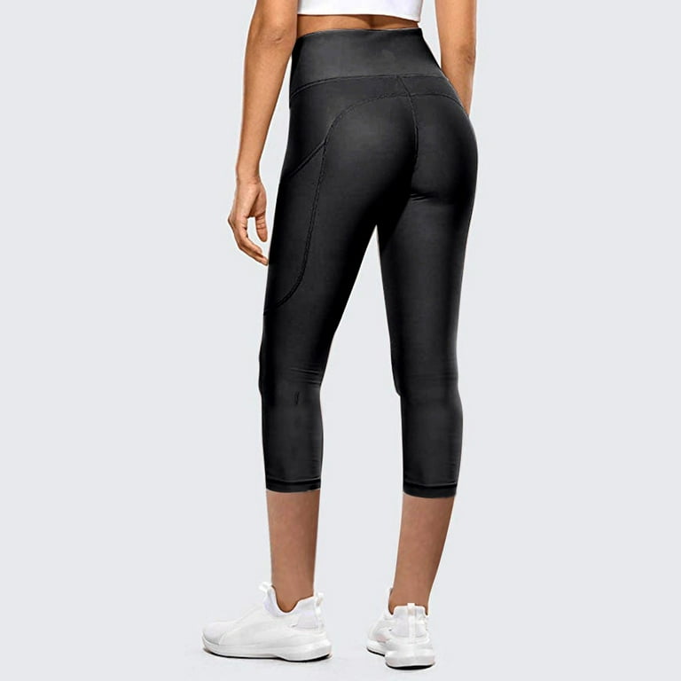 Capri Pants For Women Tight Elastic Quick Drying Yoga Reflective Seven  Point Yoga Pants For Women