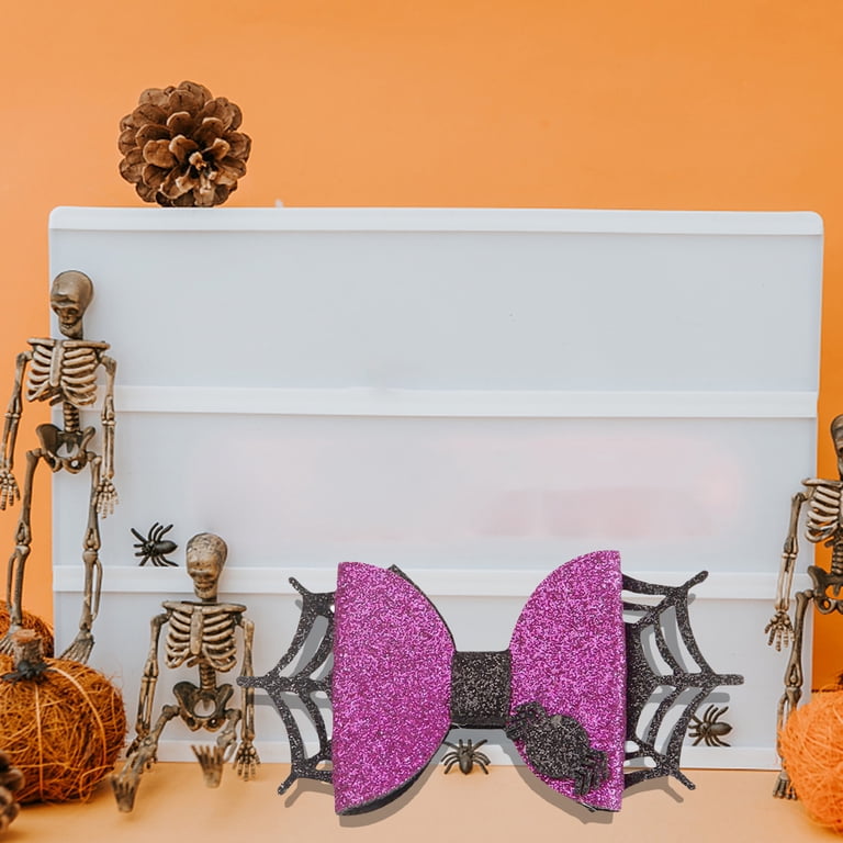 Halloween Black Bat Hair Bow Clips For Women Girls Gothic  display picture 1