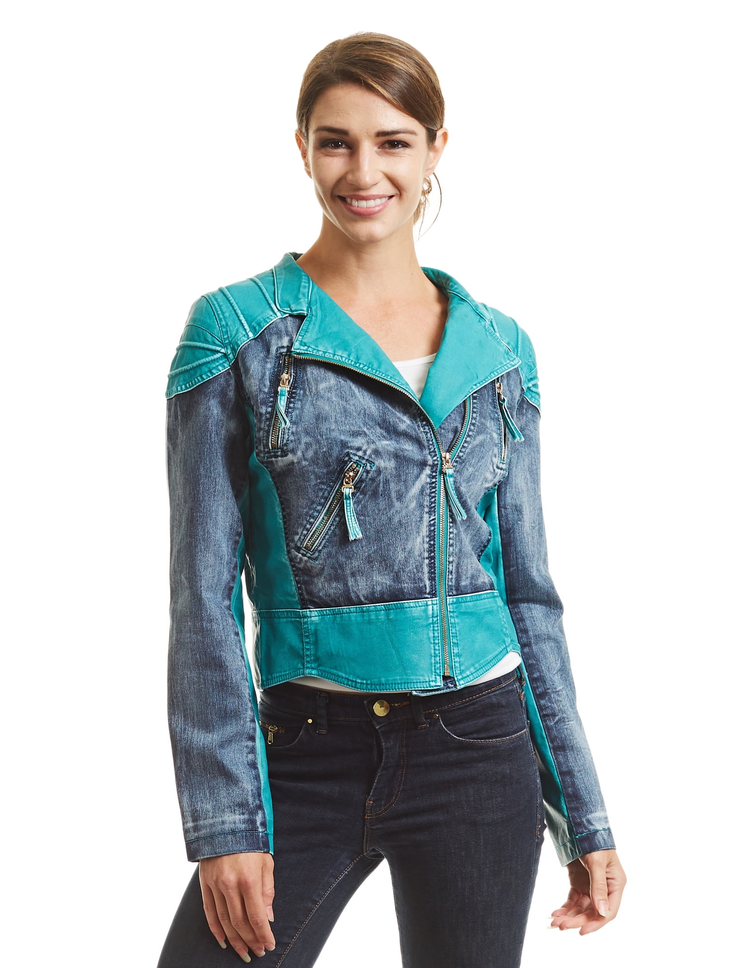 womens denim motorcycle jacket