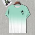thumbnail image 5 of TSADFHJI Chemises pour Hommes Manches Courtes Coton Automne T-Shirt Imprimé Numérique 3D Manches Courtes Col Rabattu TTG Vert Menthe, 5 of 5