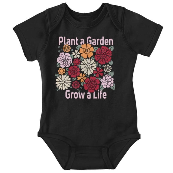 Plant a Garden Grow A Life Flowers Bodysuit Jumper Girls Infant Baby Brisco Brands NB