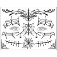 thumbnail image 1 of Day Of The Dead Face Tattoo Stickers Personality Masquerade Funny Makeup Stickers, 1 of 2