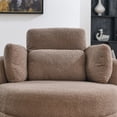 thumbnail image 5 of Triple Tree Modern Fabric Swivel Accent Chair with 4 Pillows, Coffee, 5 of 7