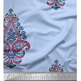 thumbnail image 1 of Soimoi Silk Fabric Floral & Paisley Block Print Fabric by The Yard 42 Inch Wide, 1 of 3