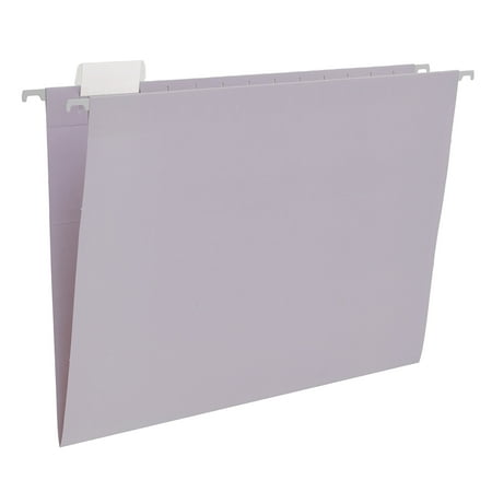 Y YOMA Legal Size – 25 Pack Colored Hanging File Folders Decorative Hanging Folder Cute Pretty File Folder for Filing Cabinet Office Home with 1/5-Cut Adjustable Tabs Morandi Purple