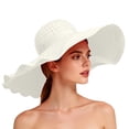 thumbnail image 2 of TFEOQRY Women's Sun Hat Extra Large Wide Brim Foldable Roll up Floppy Lightweight Bucket Hat for Summer Outdoor Travel, 2 of 8