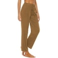 thumbnail image 1 of Womens Comfy Lounge Pants Loose Yoga Pants Cotton Blend Soft Drawstring Wide Leg Pants with Pockets, 1 of 6