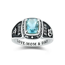 Mementos Jewelry Customized Eternal Sterling Silver Women's Class Rings for High School College