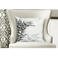 thumbnail image 4 of Ambesonne Asian Themed Throw Pillow Cover 2 Pack, Monochrome Art Leaves, 16", White and Black, 4 of 6