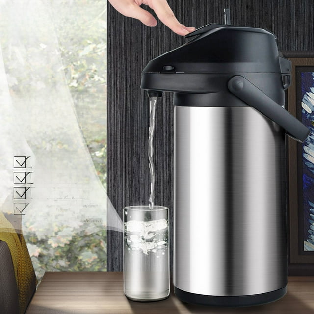 Home Kitchen Essential: Large-Capacity Insulated Hot Water Dispenser with Stainless Steel Lining, Pressure-Activated Design for Easy Use, Durable and Hygienic Daily Hydration Solution