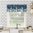 thumbnail image 4 of Christmas Snowman Kitchen Valances for Windows 42x18 Inch Kitchen Curtains Valances Rod Pocket Xmas Trees Navy Blue Snowflake Bathroom Window Valances for Window Treatment Decor, 4 of 6
