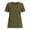 Army Green, variant on Women's V-Neck Short Sleeve Side Slit Loose Fit Tunic T-Shirt, Women's Plus White,Size S-3XL
