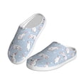 thumbnail image 2 of Daiia Rabbit Is Eating Carrots Print Women’s Fuzzy Slippers Memory Foam Lightweight House Shoes Cozy Loafer Flannel House Shoes-39/40, 2 of 7