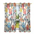 thumbnail image 6 of Yayeee Window Curtains Set of 2 for Living Room Light Filtering 63"x42", Vibrant Japanese Flowers, 6 of 7