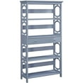 thumbnail image 2 of Pemberly Row Modern 5-Tier Bookcase with Drawer in Gray Wood, 2 of 7