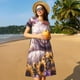 thumbnail image 4 of Easygdp Warm Sunflower Sleeping Cat para Vestido Transpirable de Mujer, Vestido Suelto de Manga Corta con Pliegues y Bolsillos para el Verano, 4 of 6